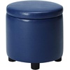 image:imageDesigns4Comfort Round Accent Storage Ottoman with Reversible Tray LidBlue