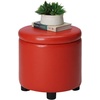 image:imageDesigns4Comfort Round Accent Storage Ottoman with Reversible Tray LidBlue