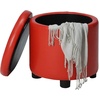 image:imageDesigns4Comfort Round Accent Storage Ottoman with Reversible Tray LidBlue
