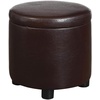 image:imageDesigns4Comfort Round Accent Storage Ottoman with Reversible Tray LidEspresso