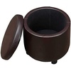 image:imageDesigns4Comfort Round Accent Storage Ottoman with Reversible Tray LidEspresso