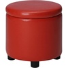 image:imageDesigns4Comfort Round Accent Storage Ottoman with Reversible Tray LidGrey