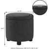 image:imageDesigns4Comfort Round Accent Storage Ottoman with Reversible Tray LidWhite
