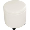 image:imageDesigns4Comfort Round Accent Storage Ottoman with Reversible Tray LidWhite