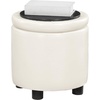image:imageDesigns4Comfort Round Accent Storage Ottoman with Reversible Tray LidWhite
