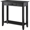 image:imageConvenience Concepts American Heritage Hall Table with Drawer and Shelf GrayBlack
