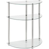 image:imageConvenience Concepts Designs2Go Classic Glass 3 Tier HalfCircle Entryway Table GlassHalfcircle Entryway Table