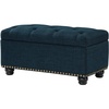 image:imageConvenience Concepts Designs4Comfort 7th Avenue Ottoman Bench 355  Modern Upholstered Footstool amp Seat with Hinged Lid amp Storage for Living Room Bedroom amp Entryway Dark Blue FabricDark Blue Fabric