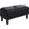 image:imageConvenience Concepts Designs4Comfort Brentwood Storage Ottoman with Reversible Trays Black Faux LeatherBlackBlack Faux LeatherBlack