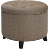 image:imageConvenience Concepts Designs4Comfort Storage Ottoman Dark Blue FabricSandstone Fabric