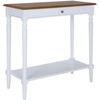 image:imageConvenience Concepts French Country 1 Drawer Hall Table with Shelf Dark WalnutWhite