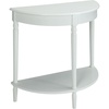 image:imageConvenience Concepts French Country HalfRound Entryway Table with Shelf WhiteWhite