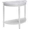 image:imageConvenience Concepts French Country HalfRound Entryway Table with Shelf WhiteWhite Faux MarbleWhite