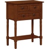 image:imageConvenience Concepts Kendra Entryway Hall Table 2375  3 Storage Drawers Traditional Console with Shelf for Decor Office amp Hallway Organizer No Tools Assembly Solid Wood Legs BlackCherry