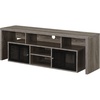 image:imageConvenience Concepts Lexington TV Stand with Storage Cabinets and Shelves 60 White R40573Weathered GrayBlack