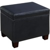 image:imageConvenience Concepts Madison Storage Ottoman 2175  Modern Upholstered Footstool amp Seat with Hinged Lid for Transitional Living Room Bedroom Hallway amp Entryway Espresso Vegan LeatherBlack Vegan Leather