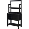 image:imageConvenience Concepts Newport Serving Bar EspressoFaux MarbleBlack Faux Marble  Black