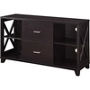 image:imageConvenience Concepts Oxford Deluxe 2Drawer TV Stand with Shelves for TVs up to 55 Inches Espresso