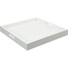 image:imageConvenience Concepts Palm Beach Serving Tray 1675  Kitchen amp Living Room Square Wood Decorative Tray with Handles Ottoman Accent Tray Coffee Table Tray Counter Organization amp Storage BlackWhite