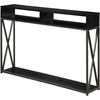 image:imageConvenience Concepts Tucson Deluxe 2 Tier Console Table SandstoneBlack