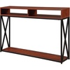 image:imageConvenience Concepts Tucson Deluxe 2 Tier Console Table SandstoneCherry  Black