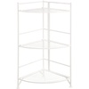 image:imageConvenience Concepts Xtra Storage 3 Tier Folding Metal Corner Shelf BlackWhite
