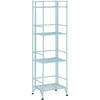 image:imageConvenience Concepts Xtra Storage 4 Tier Folding Metal Shelf BlackSeafoam