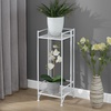 image:imageConvenience Concepts Xtra Storage Plant Stand  2Tier Tall Folding Metal Shelving Organizer Stand Modern Stands for Storage and Display in Living Room Bathroom Office Kitchen Garage BlackWhite