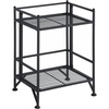 image:imageConvenience Concepts Xtra Storage Shelves  2 Tier Folding Metal Organizer Shelf for Office Closet Laundry Room Garage Kitchen Bathroom amp Bedroom No Tools Assembly WhiteBlack