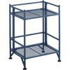 image:imageConvenience Concepts Xtra Storage Shelves  2 Tier Folding Metal Organizer Shelf for Office Closet Laundry Room Garage Kitchen Bathroom amp Bedroom No Tools Assembly WhiteCobalt Blue