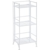 image:imageConvenience Concepts Xtra Storage Shelves  3Tier Folding Metal Shelving Modern Shelves for Storage and Display in Living Room Bathroom Office Closet Kitchen Garage Plant Storage WhiteWhite