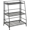 image:imageConvenience Concepts Xtra Storage Shelves  3Tier Ladder Folding Metal Shelving Organizer Stand Modern Stands for Storage and Display in Living Room Bathroom Office Den Kitchen Garage BlackBlack