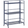 image:imageConvenience Concepts Xtra Storage Shelves  3Tier Wide Folding Metal Storage Shelves Closet Organizer for Office Laundry Room Bedroom Garage Kitchen Bathroom Cobalt BlueCobalt Blue