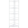 image:imageConvenience Concepts Xtra Storage Shelves  5Tier Corner Folding Metal Storage Shelves Closet Organizer for Office Laundry Room Bedroom Garage Kitchen Bathroom BlackWhite