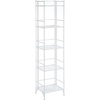 image:imageConvenience Concepts Xtra Storage Shelves  5Tier Folding Metal Storage Shelves Closet Organizer for Office Laundry Room Bedroom Garage Kitchen Bathroom WhiteWhite