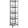 image:imageConvenience Concepts Xtra Storage Shelves  5Tier Folding Metal Storage Shelves Closet Organizer for Office Laundry Room Bedroom Garage Kitchen Bathroom WhiteBlack