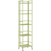 image:imageConvenience Concepts Xtra Storage Shelves  5Tier Folding Metal Storage Shelves Closet Organizer for Office Laundry Room Bedroom Garage Kitchen Bathroom WhiteLime