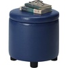 image:imageDesigns4Comfort Round Accent Storage Ottoman with Reversible Tray LidBlue