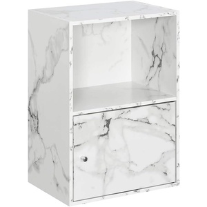 image:imageConvenience Concepts 151186W XTra Storage 1Door Cabinet WhiteWhite Marble