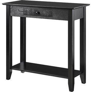 image:imageConvenience Concepts American Heritage Hall Table with Drawer and Shelf GrayBlack