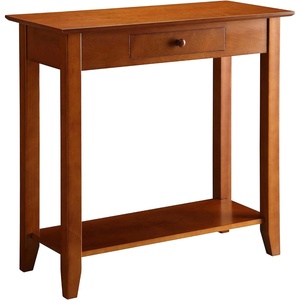 image:imageConvenience Concepts American Heritage Hall Table with Drawer and Shelf GrayCherry