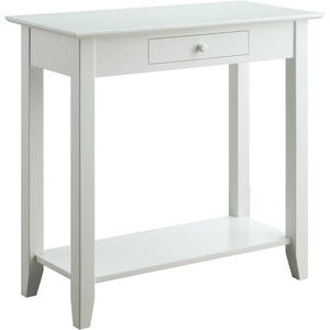 image:imageConvenience Concepts American Heritage Hall Table with Drawer and Shelf GrayWhite