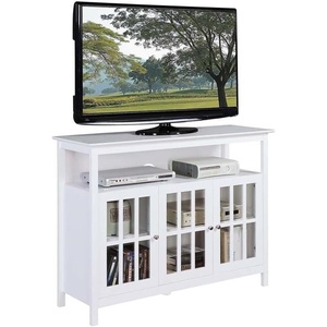image:imageConvenience Concepts Big Sur Deluxe TV Stand with Storage Cabinets and Shelf for TVs up to 55 Inches WhiteWhite