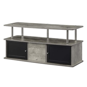 image:imageConvenience Concepts Designs2Go 50 inch TV Stand with 3 Storage Cabinets and Shelf Faux BirchBlack