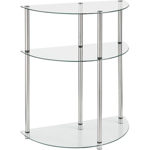 image:imageConvenience Concepts Designs2Go Classic Glass 3 Tier HalfCircle Entryway Table GlassHalfcircle Entryway Table