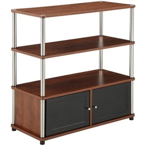 image:imageConvenience Concepts Designs2Go Highboy TV Stand with Storage Cabinets and Shelves for TVs up to 40 Inches CherryCherry