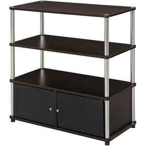 image:imageConvenience Concepts Designs2Go Highboy TV Stand with Storage Cabinets and Shelves for TVs up to 40 Inches CherryEspresso
