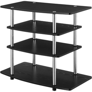 image:imageConvenience Concepts Designs2Go No Tools Highboy 4 Tier TV Stand 315  Entertainment Center for TVs up to 37 Inches Modern TV Console with Shelves for Living Room Family Room BlackBlack