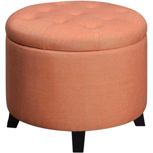 image:imageConvenience Concepts Designs4Comfort Storage Ottoman Dark Blue FabricCoral Fabric