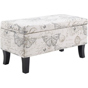 image:imageConvenience Concepts Designs4Comfort Winslow Storage Ottoman Bench 32  Transitional Upholstered Footstool amp Seat for Living Room Entryway Hallway amp Bedroom Butterfly FabricButterfly Fabric